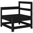 vidaXL 3 részes fekete tömör fenyőfa kerti pihenőgarnitúra