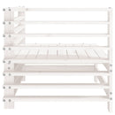 vidaXL fehér tömör fenyőfa kerti sarokkanapé