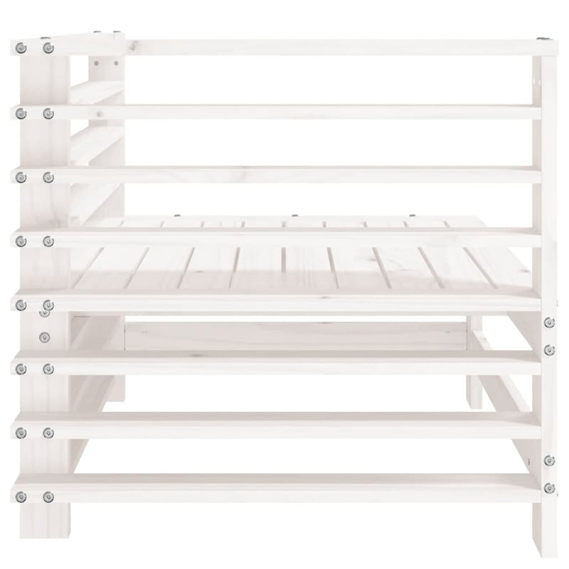 vidaXL fehér tömör fenyőfa kerti sarokkanapé