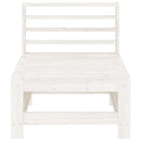 vidaXL fehér tömör fenyőfa kerti középső kanapé