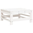 vidaXL fehér tömör fenyőfa kerti lábzsámoly