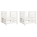 vidaXL 2 db fehér tömör fenyőfa kerti szék