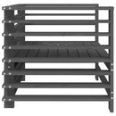 vidaXL 2 db szürke tömör fenyőfa kerti szék