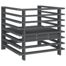 vidaXL 2 db szürke tömör fenyőfa kerti szék