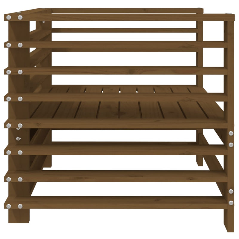 vidaXL 2 db mézbarna tömör fenyőfa kerti szék