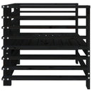 vidaXL 2 db fekete tömör fenyőfa kerti szék