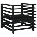 vidaXL 2 db fekete tömör fenyőfa kerti szék