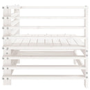 vidaXL 2 db fehér tömör fenyőfa kerti sarokkanapé