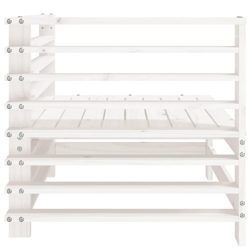 vidaXL 2 db fehér tömör fenyőfa kerti sarokkanapé