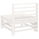 vidaXL 2 db fehér tömör fenyőfa kerti középső kanapé