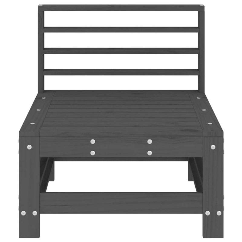 vidaXL 2 db szürke tömör fenyőfa kerti középső kanapé