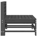 vidaXL 2 db szürke tömör fenyőfa kerti középső kanapé