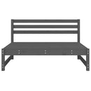 vidaXL szürke kerti tömör fenyőfa középső kanapé 120 x 80 cm