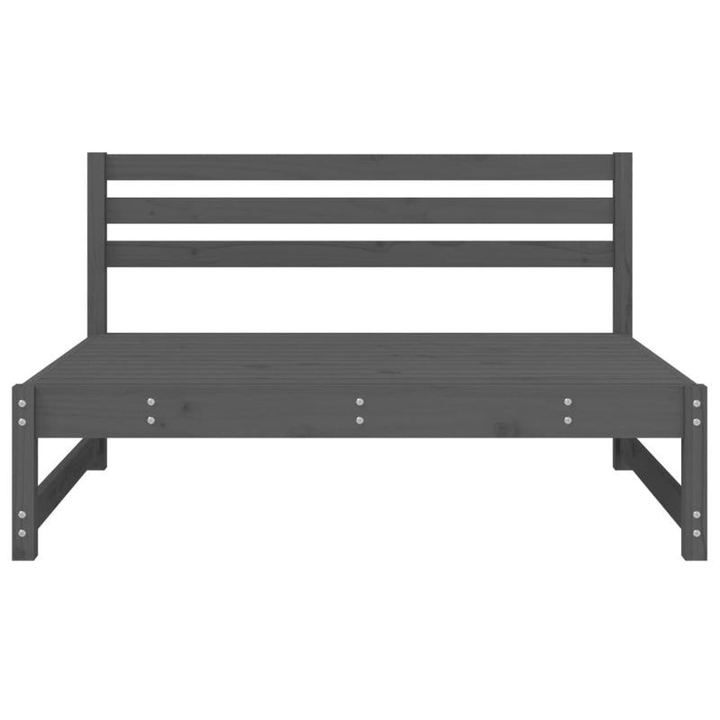 vidaXL szürke kerti tömör fenyőfa középső kanapé 120 x 80 cm