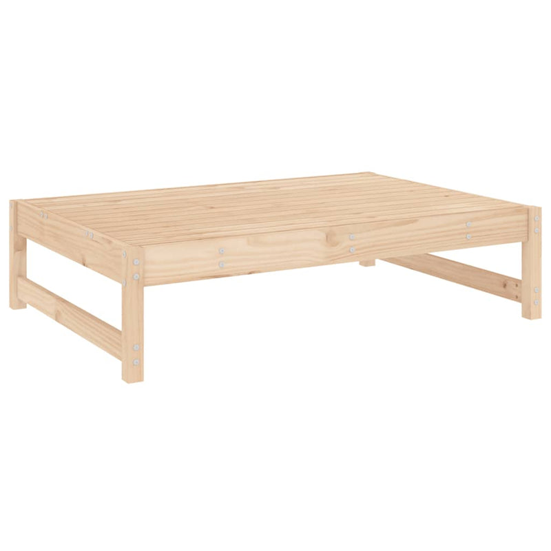 vidaXL tömör fenyőfa kerti lábzsámoly párnával 120x80 cm