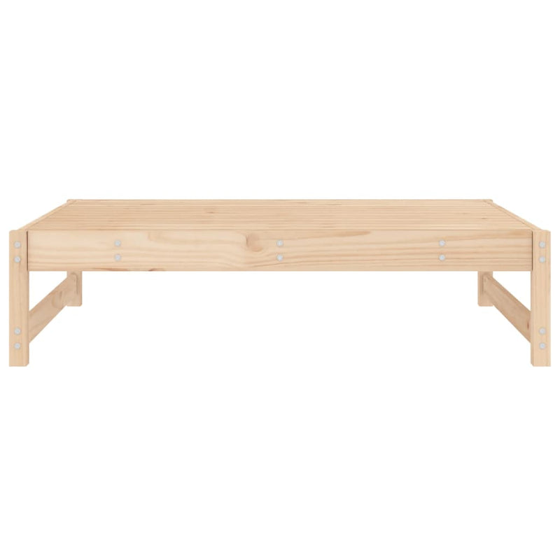 vidaXL tömör fenyőfa kerti lábzsámoly párnával 120x80 cm