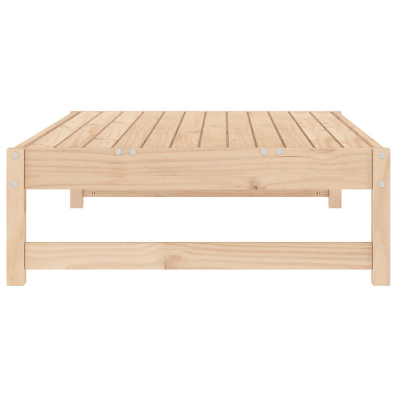 vidaXL tömör fenyőfa kerti lábzsámoly párnával 120x80 cm
