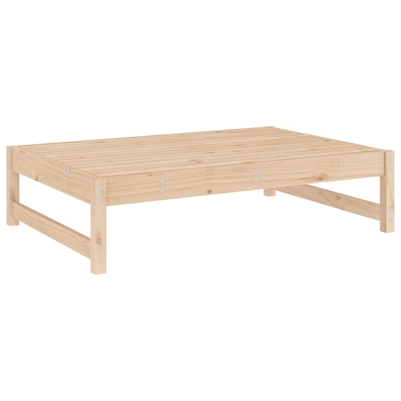 vidaXL tömör fenyőfa kerti lábzsámoly párnával 120x80 cm
