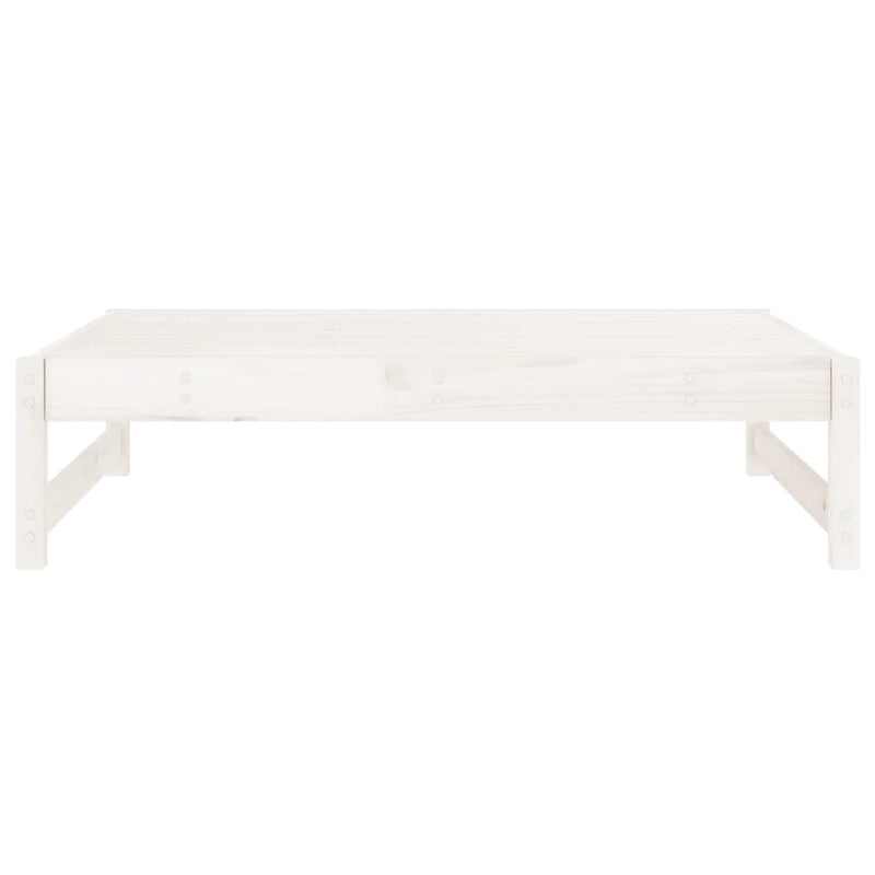 vidaXL fehér tömör fenyőfa kerti lábzsámoly párnával 120x80 cm