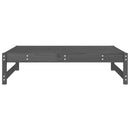 vidaXL szürke tömör fenyőfa kerti lábzsámoly párnával 120x80 cm