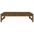 vidaXL mézbarna tömör fenyőfa kerti lábzsámoly párnával 120x80 cm