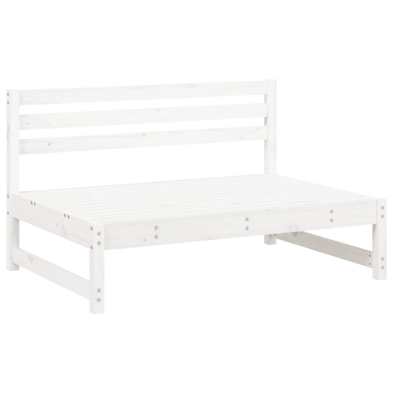 vidaXL 2 db fehér kerti tömör fenyőfa középső kanapé 120 x 80 cm