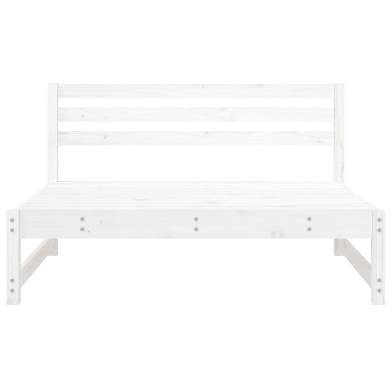 vidaXL 2 db fehér kerti tömör fenyőfa középső kanapé 120 x 80 cm