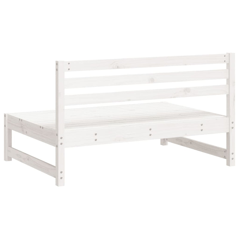 vidaXL 2 db fehér kerti tömör fenyőfa középső kanapé 120 x 80 cm