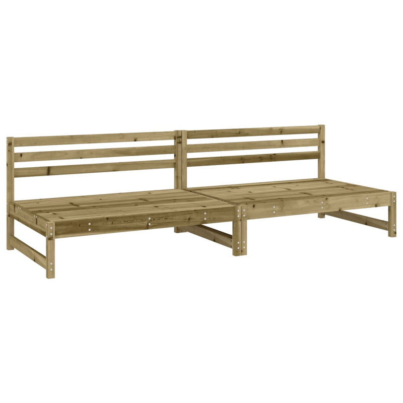 vidaXL 2 db kerti tömör impregnált fenyőfa középső kanapé 120 x 80 cm
