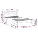 vidaXL 2 részes impregnált fenyőfa kerti pihenőgarnitúra