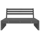 vidaXL szürke kerti tömör fenyőfa középső kanapé 120 x 80 cm