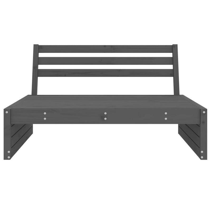 vidaXL szürke kerti tömör fenyőfa középső kanapé 120 x 80 cm