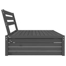 vidaXL szürke kerti tömör fenyőfa középső kanapé 120 x 80 cm