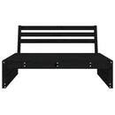 vidaXL fekete kerti tömör fenyőfa középső kanapé 120 x 80 cm