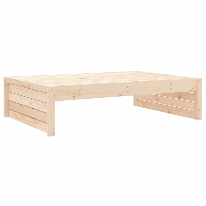 vidaXL tömör fenyőfa kerti lábzsámoly párnával 120x80 cm