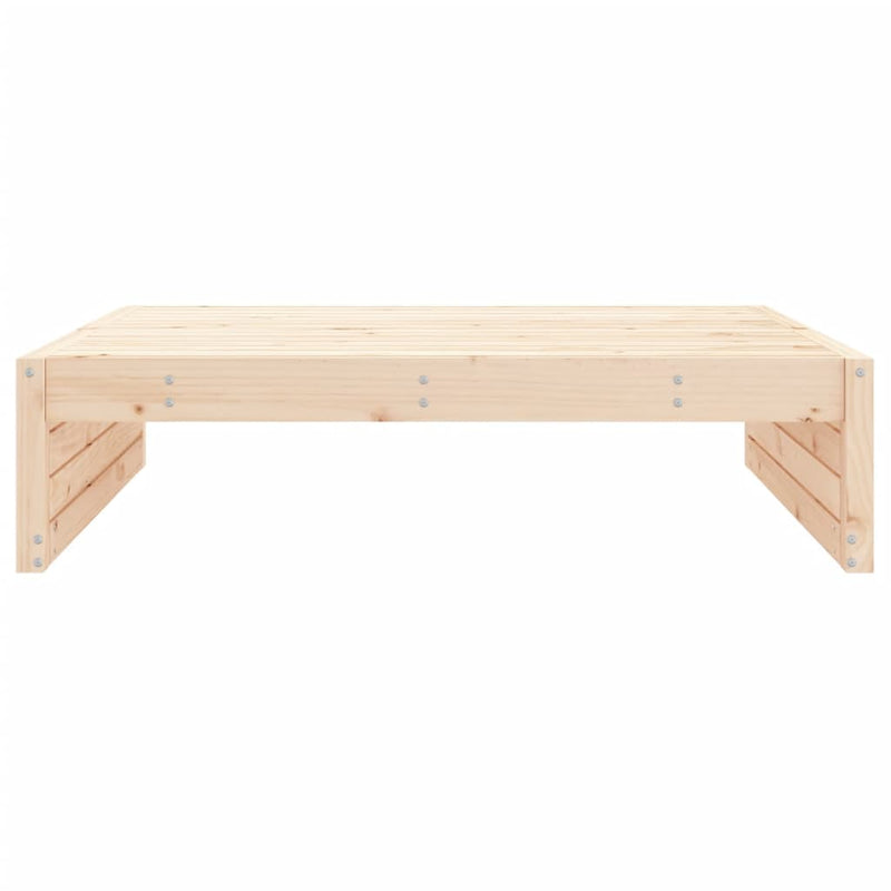 vidaXL tömör fenyőfa kerti lábzsámoly párnával 120x80 cm