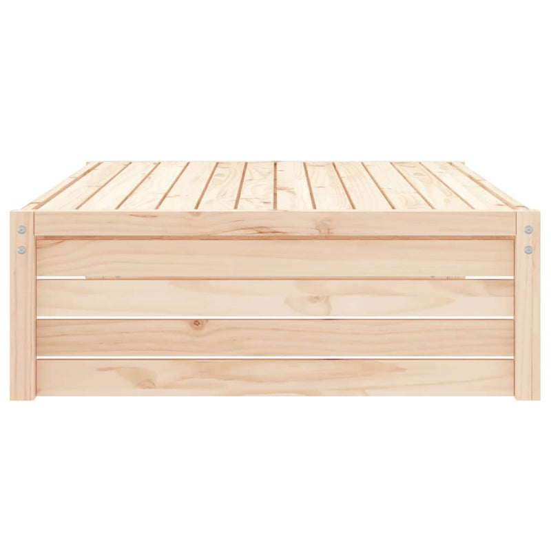 vidaXL tömör fenyőfa kerti lábzsámoly párnával 120x80 cm