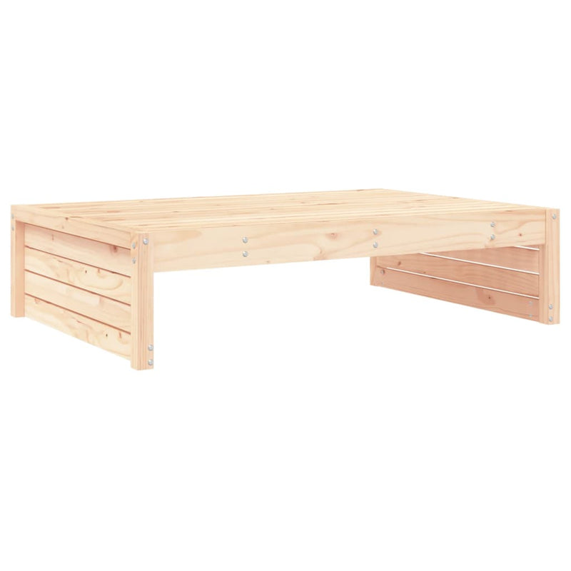 vidaXL tömör fenyőfa kerti lábzsámoly párnával 120x80 cm