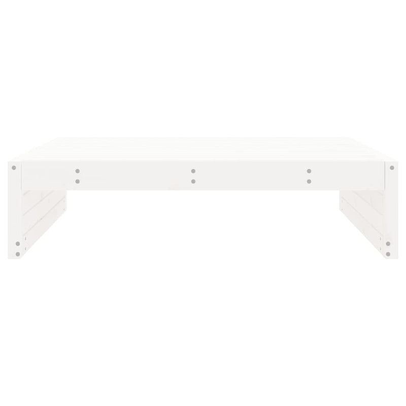 vidaXL fehér tömör fenyőfa kerti lábzsámoly párnával 120x80 cm