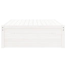 vidaXL fehér tömör fenyőfa kerti lábzsámoly párnával 120x80 cm