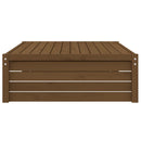 vidaXL mézbarna tömör fenyőfa kerti lábzsámoly párnával 120x80 cm