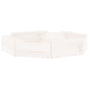 vidaXL fehér nyolcszögű tömör fenyőfa homokozó ülésekkel