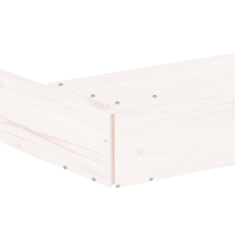 vidaXL fehér nyolcszögű tömör fenyőfa homokozó ülésekkel