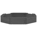 vidaXL szürke nyolcszög alakú tömör fenyőfa homokozó ülésekkel