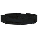 vidaXL fekete nyolcszög alakú tömör fenyőfa homokozó ülésekkel