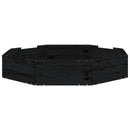 vidaXL fekete nyolcszög alakú tömör fenyőfa homokozó ülésekkel