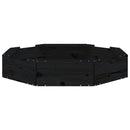 vidaXL fekete nyolcszög alakú tömör fenyőfa homokozó ülésekkel