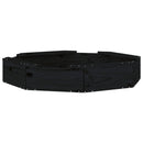 vidaXL fekete nyolcszög alakú tömör fenyőfa homokozó ülésekkel