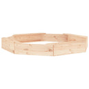 vidaXL nyolcszög alakú tömör fenyőfa homokozó ülésekkel