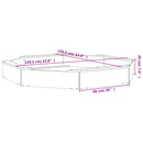 vidaXL nyolcszög alakú tömör fenyőfa homokozó ülésekkel